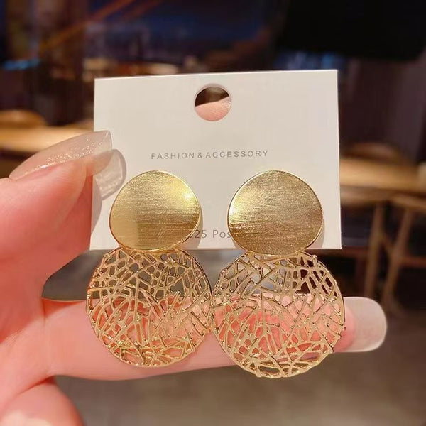 Double Disc Earring Drop FashionChic