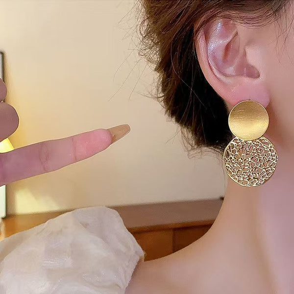 Double Disc Earring Drop FashionChic