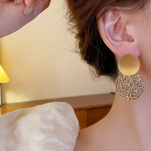 Double Disc Earring Drop FashionChic