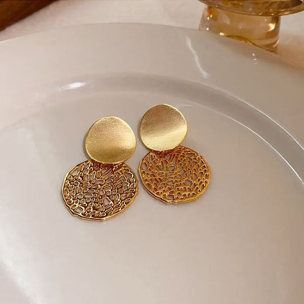 Double Disc Earring Drop FashionChic