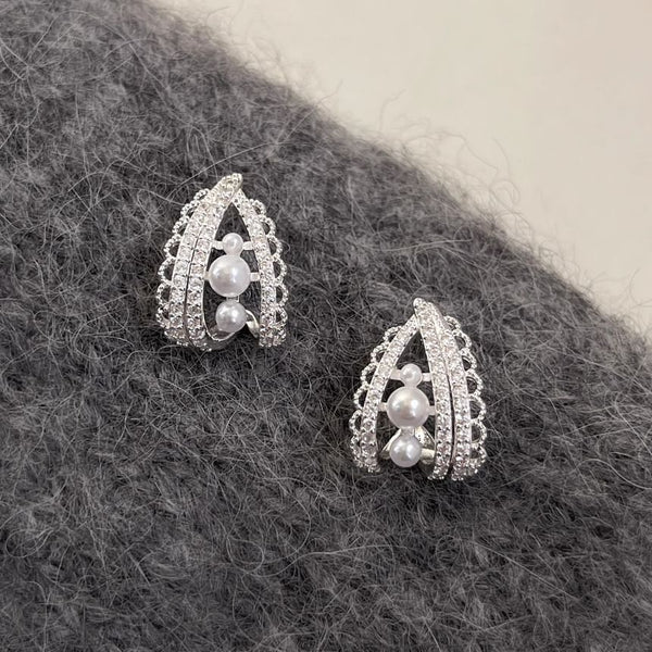 Faux Hoop Earring Pearl FashionChic