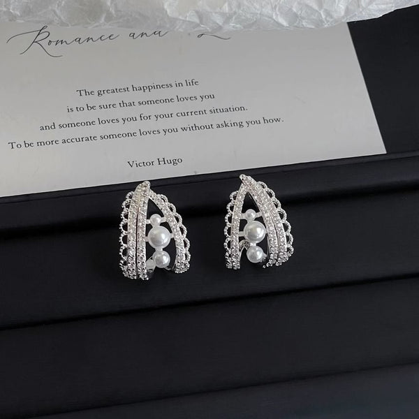 Faux Hoop Earring Pearl FashionChic