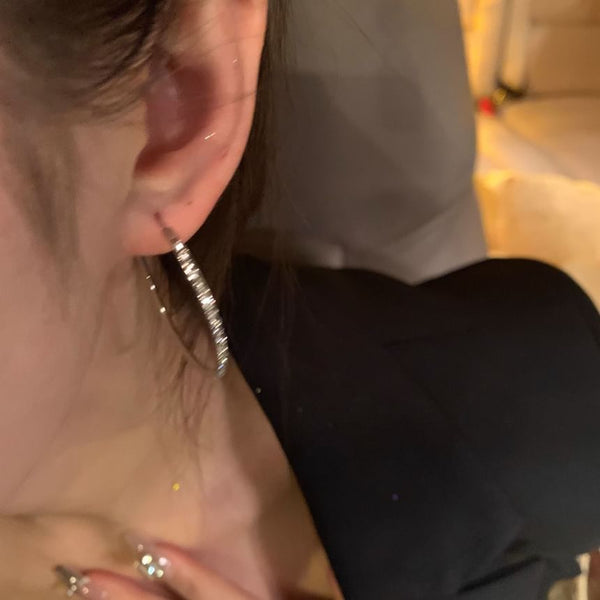 Hoop Earring Rhinestone FashionChic