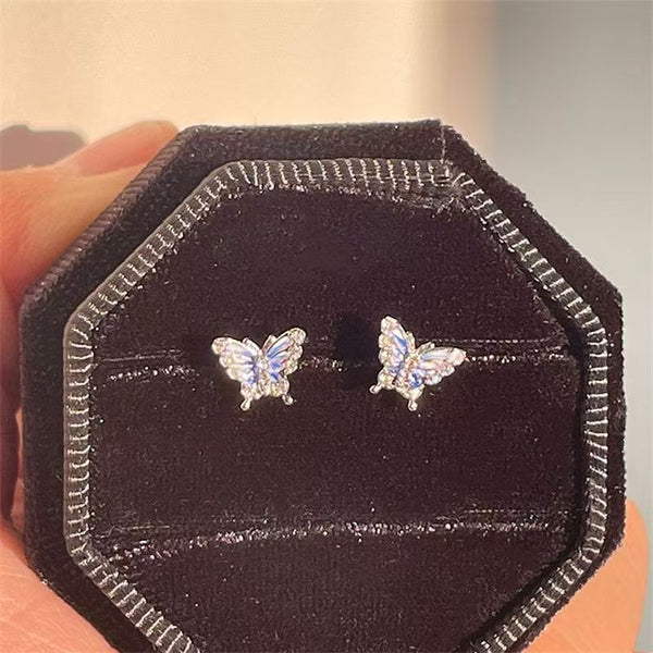 Rhinestone Earring Stud Butterfly FashionChic