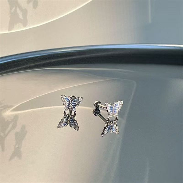 Rhinestone Earring Stud Butterfly FashionChic