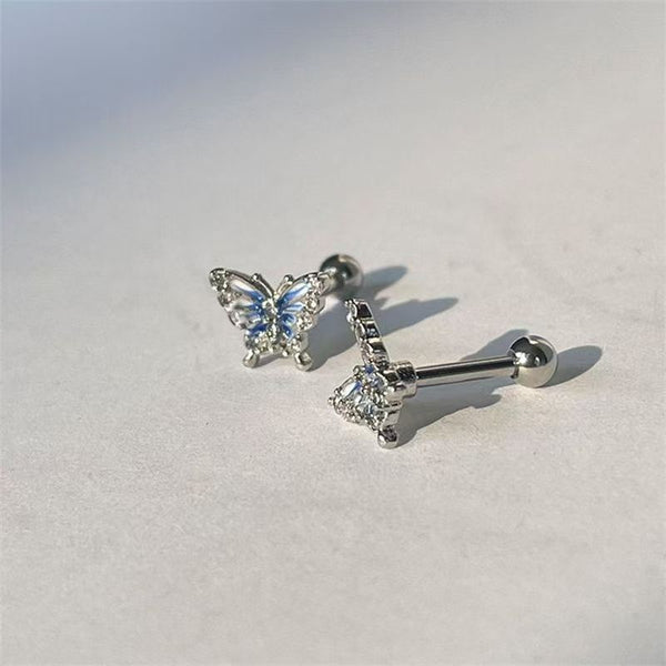 Rhinestone Earring Stud Butterfly FashionChic