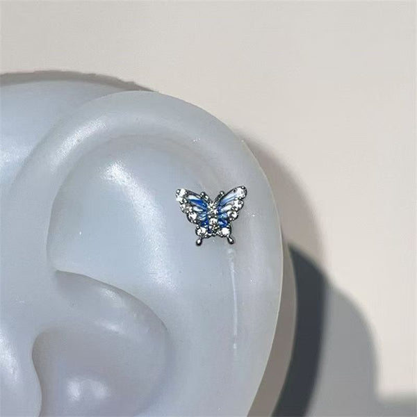 Rhinestone Earring Stud Butterfly FashionChic