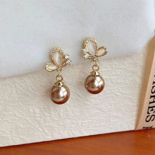 Earring Dangle Butterfly Beaded FashionChic