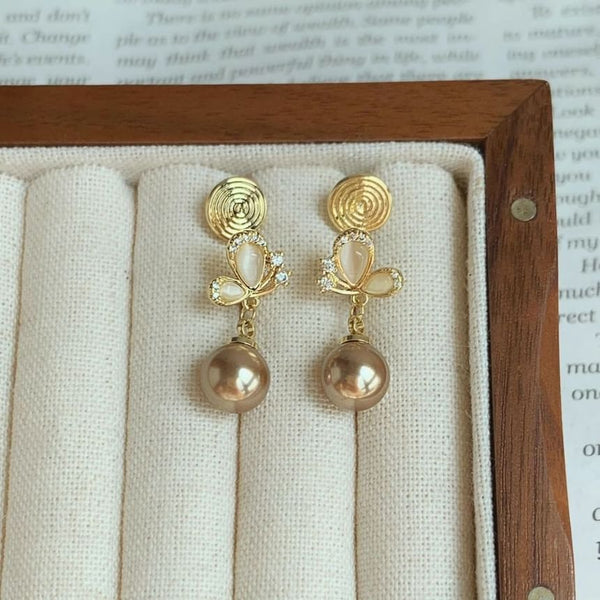 Earring Dangle Butterfly Beaded FashionChic