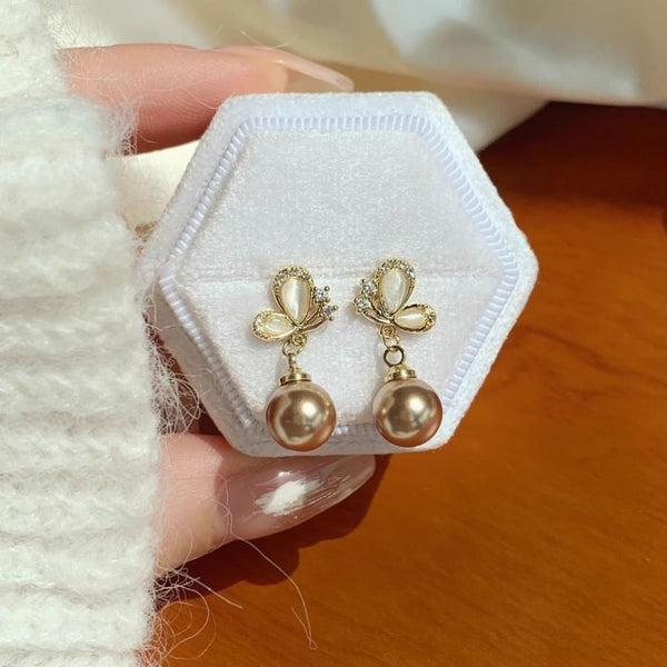 Earring Dangle Butterfly Beaded FashionChic