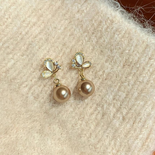 Earring Dangle Butterfly Beaded FashionChic