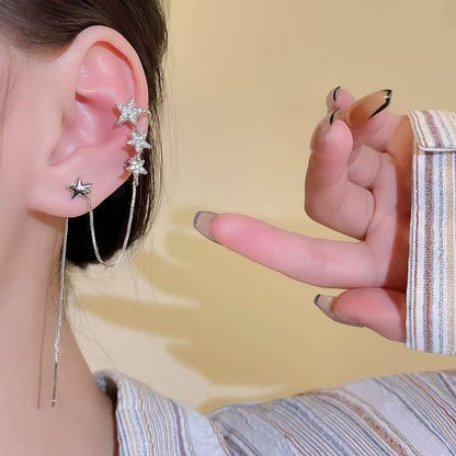 Earring Chained Cuff Star FashionChic