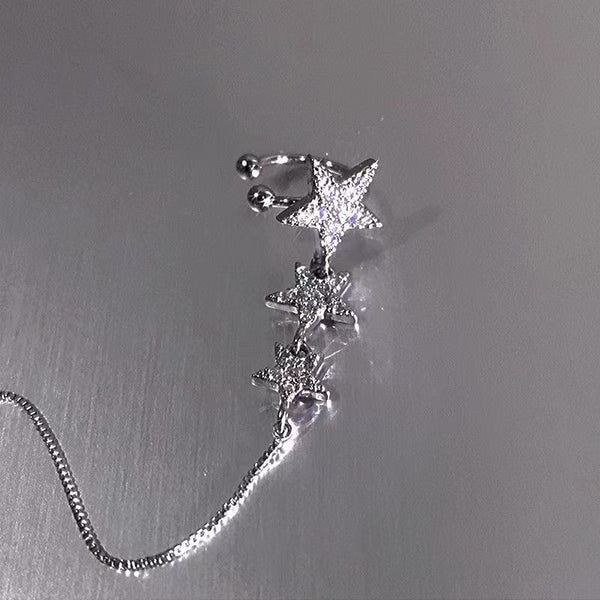 Earring Chained Cuff Star FashionChic