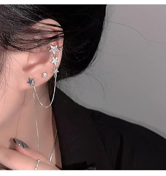 Earring Chained Cuff Star FashionChic