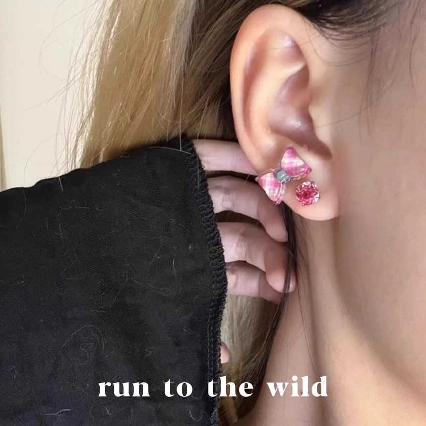 Bow Earring Alloy Rose FashionChic