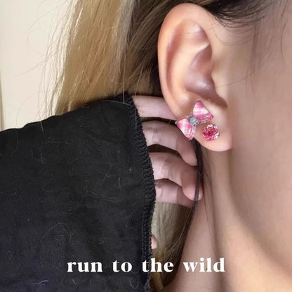 Bow Earring Alloy Rose FashionChic