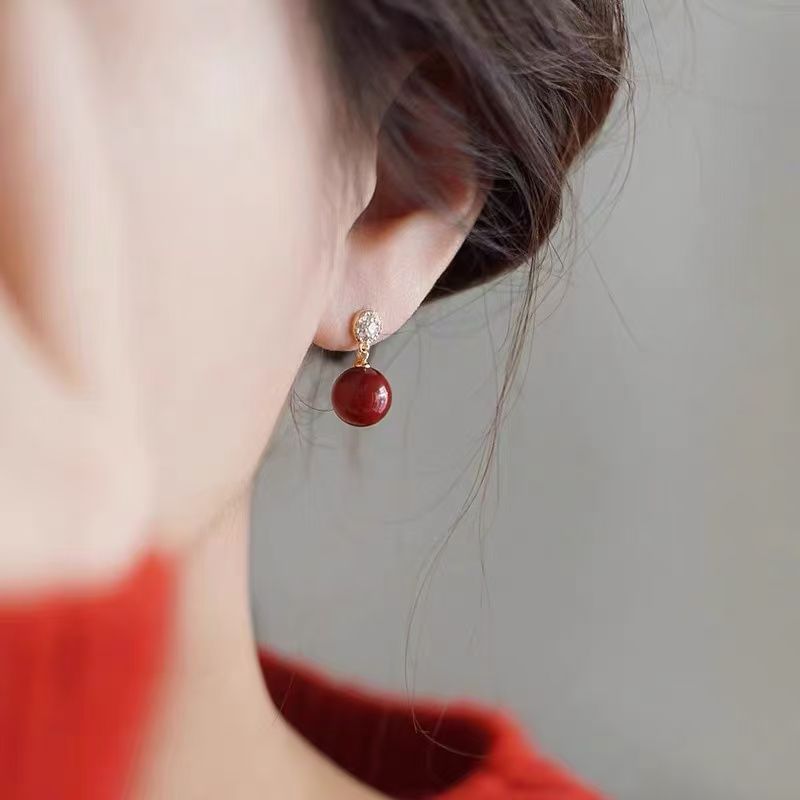 Alloy Earring Rhinestone Drop Bead FashionChic