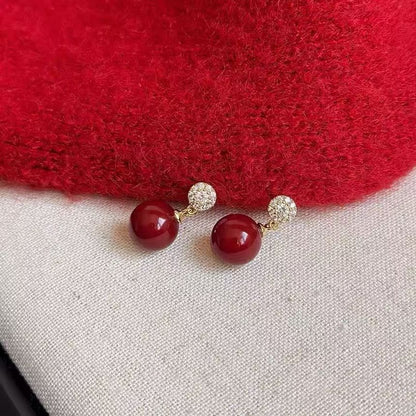 Alloy Earring Rhinestone Drop Bead FashionChic