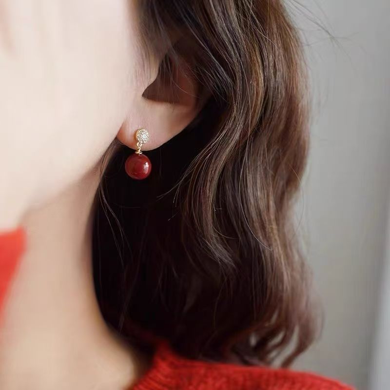 Alloy Earring Rhinestone Drop Bead FashionChic
