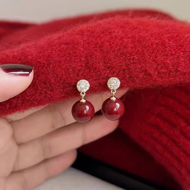 Alloy Earring Rhinestone Drop Bead FashionChic