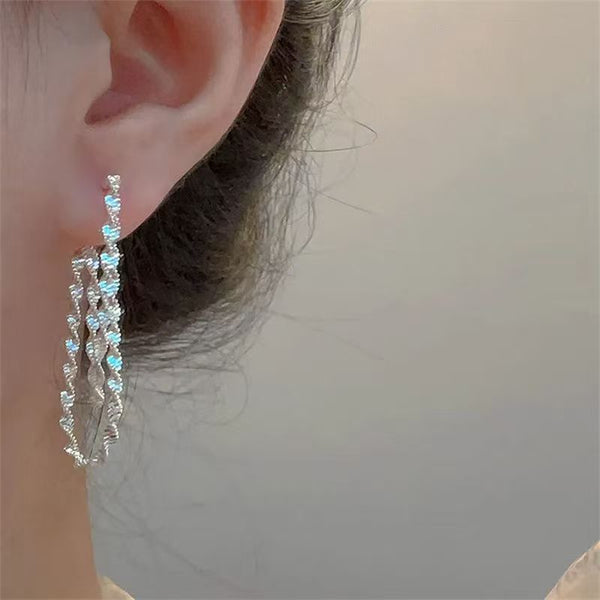 Layered Earring Helical Alloy Hoop FashionChic