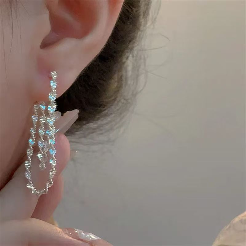 Layered Earring Helical Alloy Hoop FashionChic