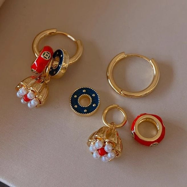 Drop Lotus Alloy Earring FashionChic