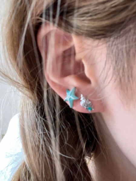 Stud Asymmetrical Earring Starfish Alloy FashionChic