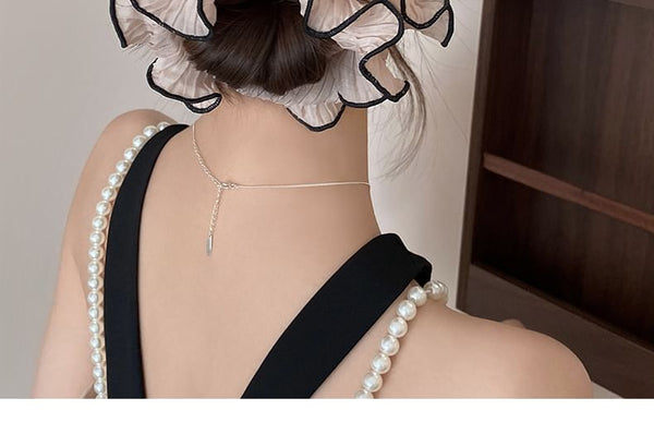 Contrast Scrunchie Trim FashionChic