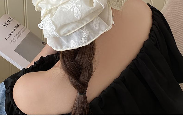 Scrunchie Butterfly Embroidered FashionChic