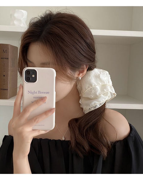 Scrunchie Butterfly Embroidered FashionChic