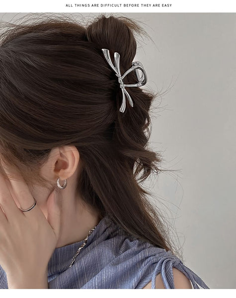 Alloy Hair Claw Bow FashionChic