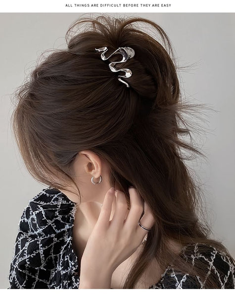 Hair Claw Wavy Alloy FashionChic