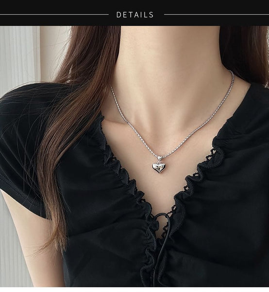 Necklace Heart Alloy Pendant FashionChic