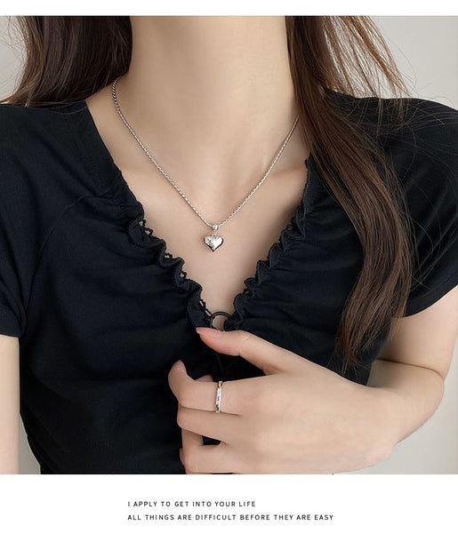 Necklace Heart Alloy Pendant FashionChic