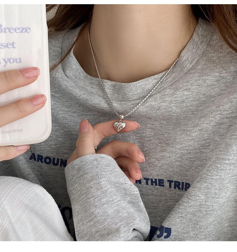 Necklace Heart Alloy Pendant FashionChic