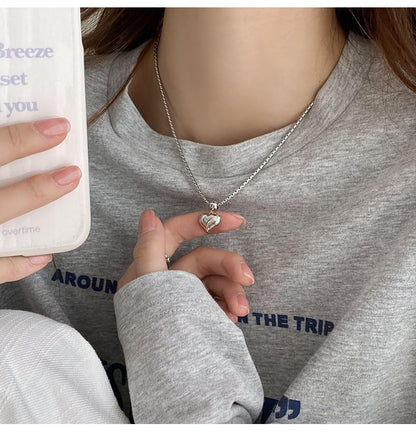 Necklace Heart Alloy Pendant FashionChic