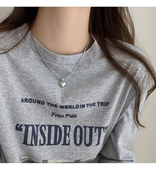 Necklace Heart Alloy Pendant FashionChic