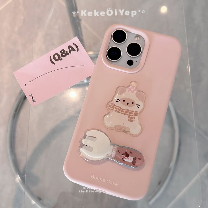 / Set Phone Cat Fork Stand Case FashionChic