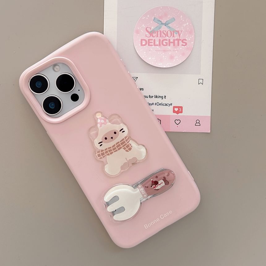 / Set Phone Cat Fork Stand Case FashionChic