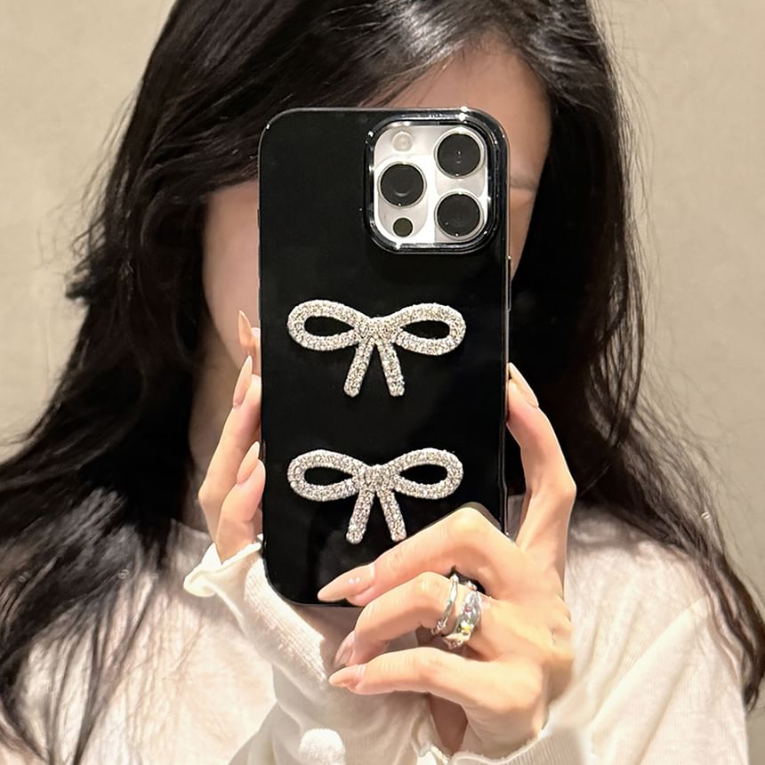 Phone Rhinestone Case Bow FashionChic