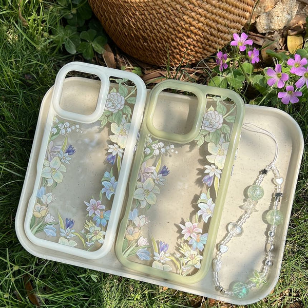 Case Transparent Floral Phone FashionChic