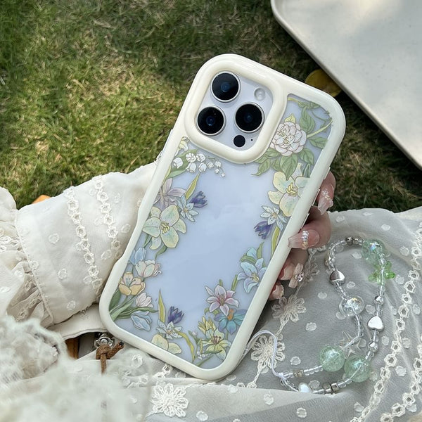 Case Transparent Floral Phone FashionChic