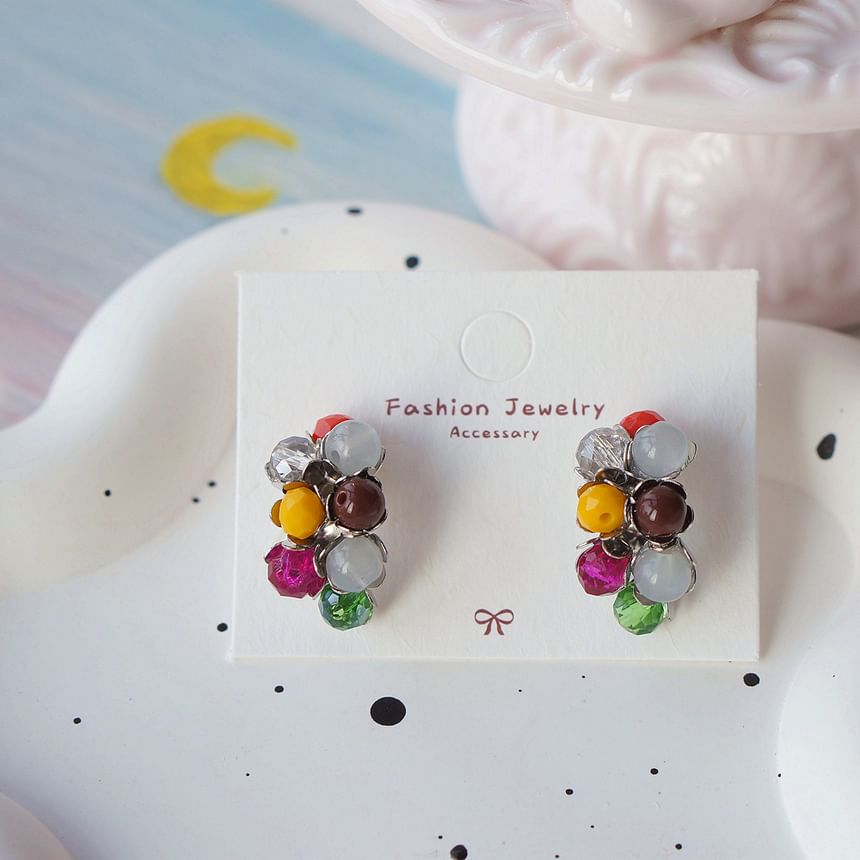 925 Stud Bead Silver Sterling Earring FashionChic