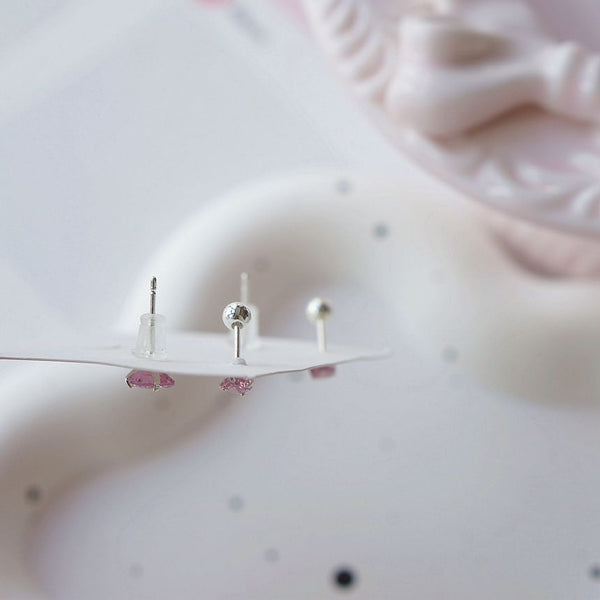 925 Stud Sterling of Silver Set Earring 4: CZ FashionChic