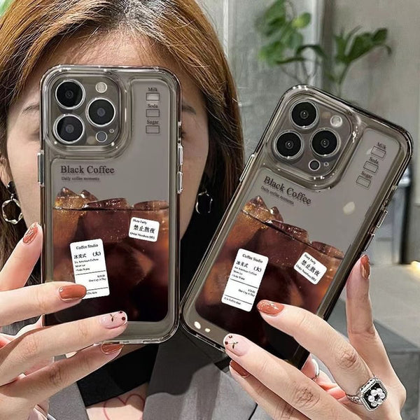Transparent Phone Case Coffee FashionChic