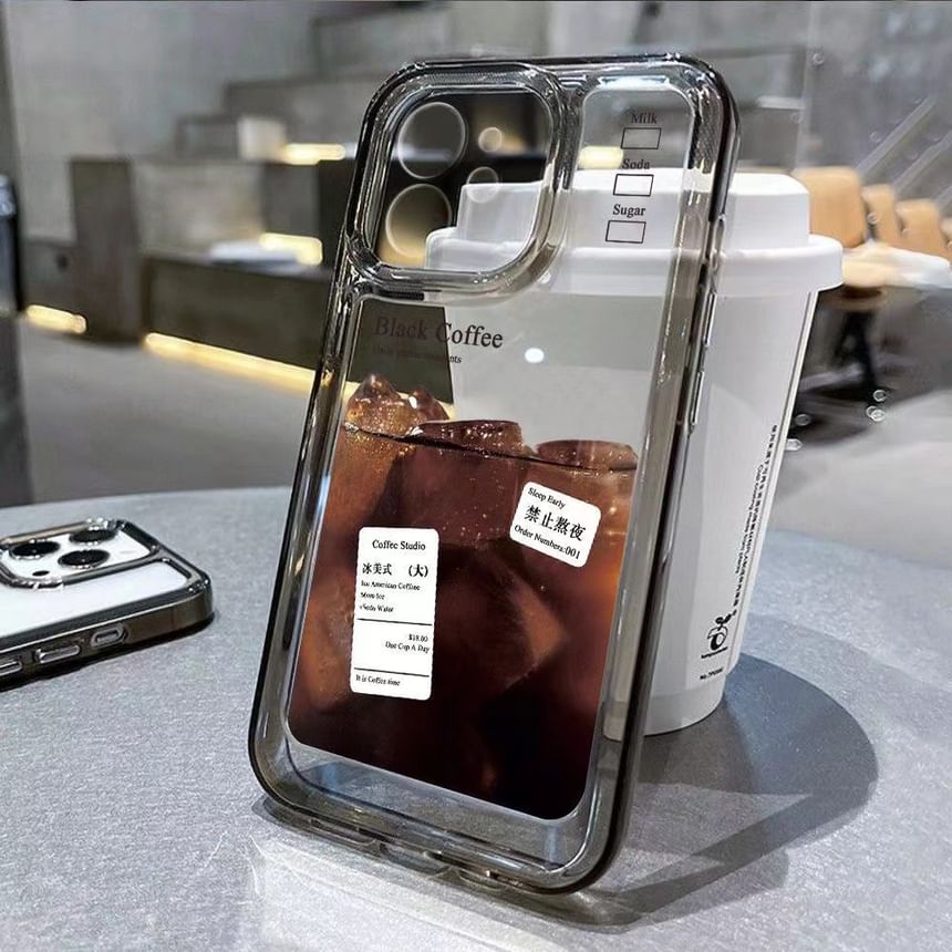 Transparent Phone Case Coffee FashionChic