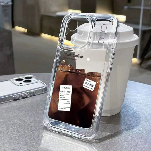 Transparent Phone Case Coffee FashionChic