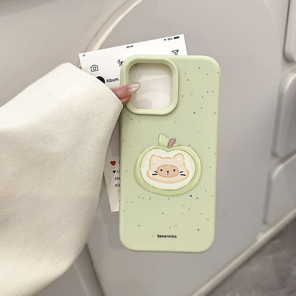 Set Phone Print Case / Cat Bead Strap FashionChic