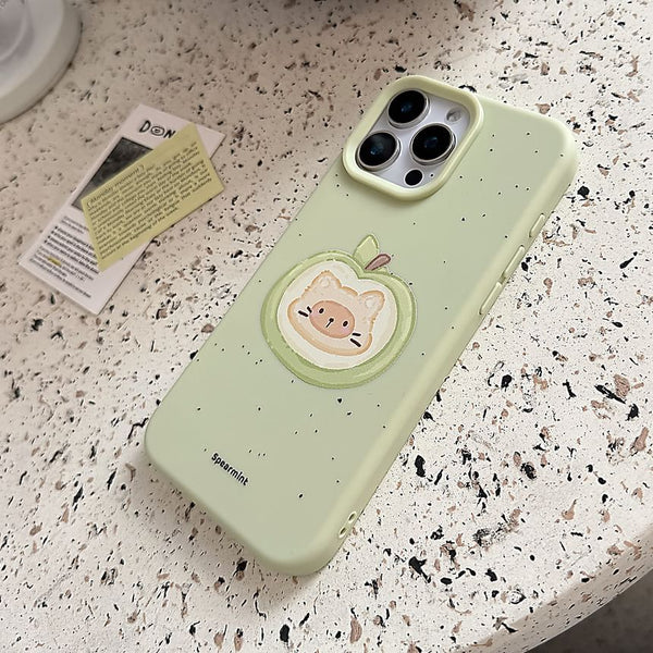 Set Phone Print Case / Cat Bead Strap FashionChic